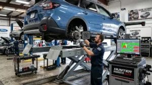 tire care checklist inspection in garage