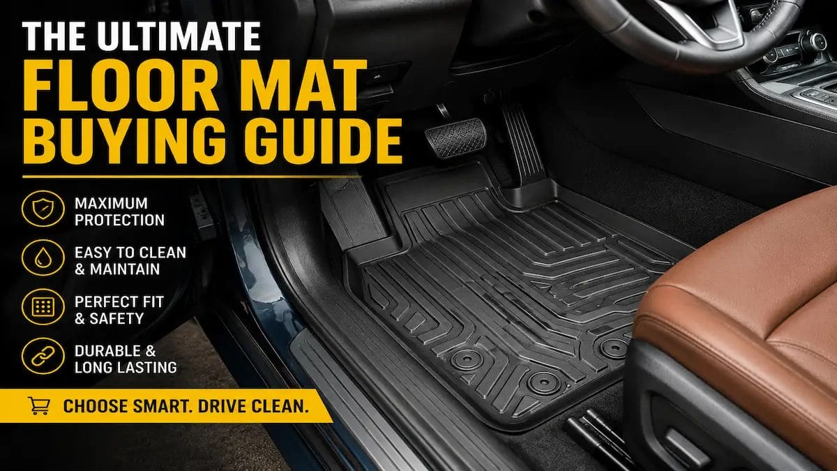 Comparison between rubber all-weather mats and carpet floor mats: pickyaura.com